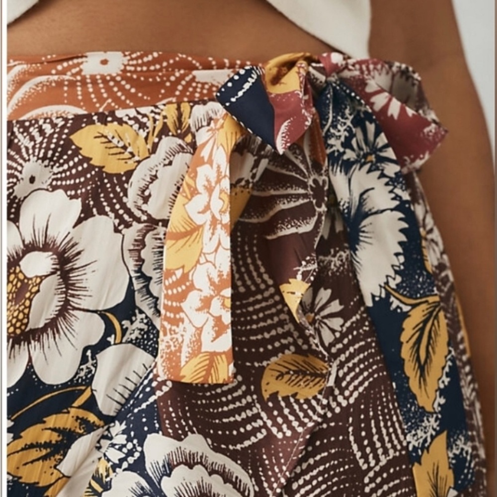 Anthropologie Women's Skirt Maeve Ruffled Maxi Skirt Multicolor Floral Sz Medium - Picture 7 of 12